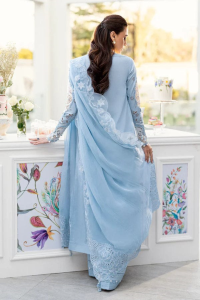 HR-CS 2645 3 Pc Embroidered Lawn Shirt With Embroidered Chifoon Dupatta With Patches