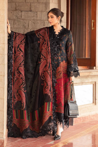 HR-MB450 Digital Printed Lawn Suit 3pc with Poly Lawn Digital Printed Dupatta