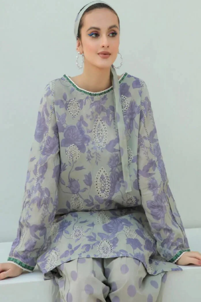 HR-SR255 2Pc Digital Printed Lawn Suit