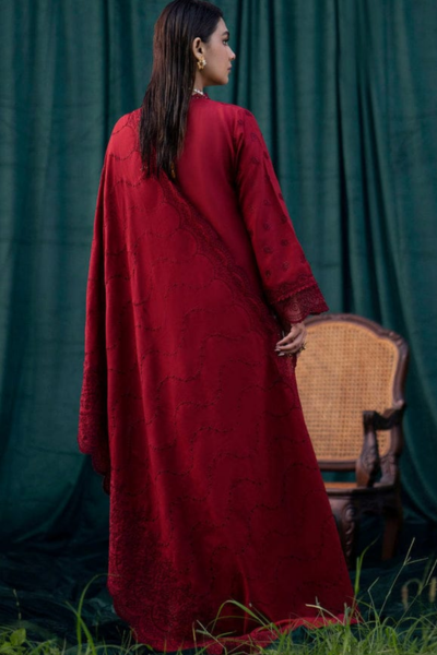 HR-MO 24 3 Piece Embroidered Lawn Suit With Lawn Dupatta