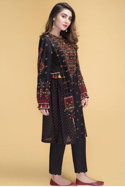 HR-KS770 2 Piece Embroidered Lawn Shirt And Trouser