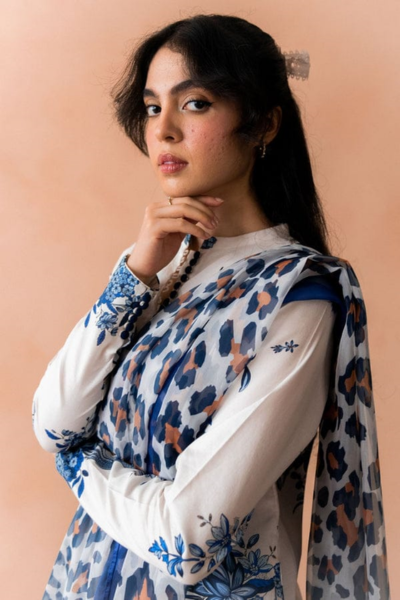 HR-CO488 3Pc Digital Printed Lawn Shirt with Printed Dupatta