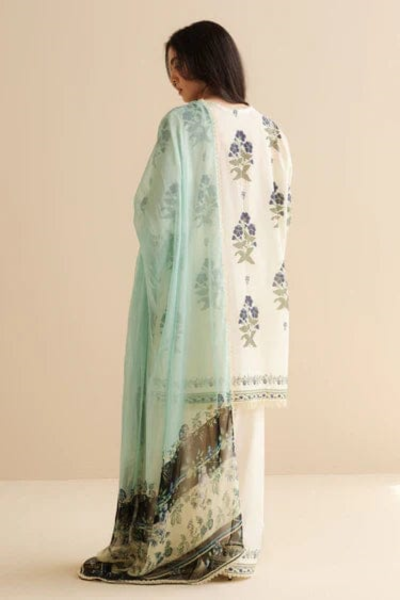 HR-CO492 3Pc Digital Printed Lawn Shirt with Printed Dupatta