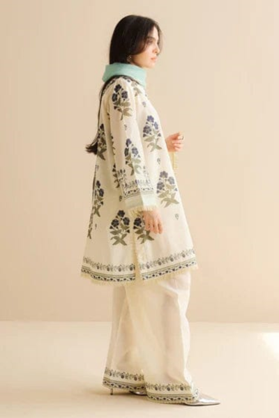 HR-CO492 3Pc Digital Printed Lawn Shirt with Printed Dupatta