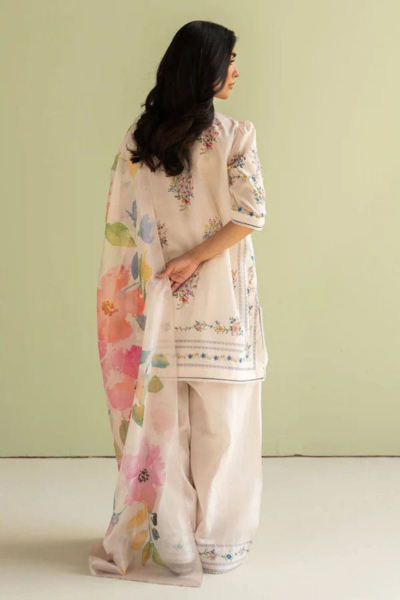 HR-BQ423 3 Piece Digital Printed Lawn Shirt with Printed Poly Lawn Dupatta