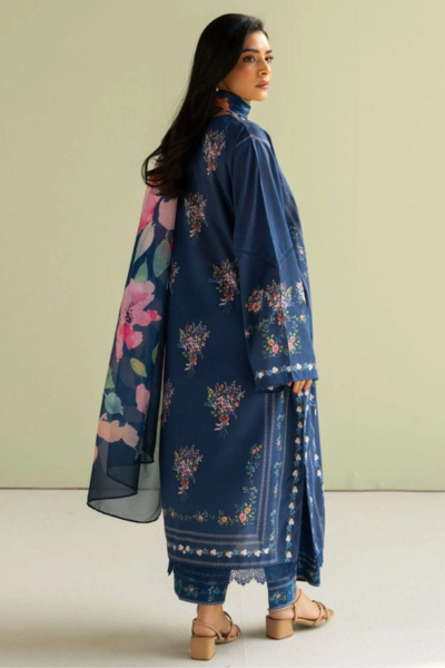 HR-BQ421 3 Piece Digital Printed Lawn Shirt Trouser and Dupatta