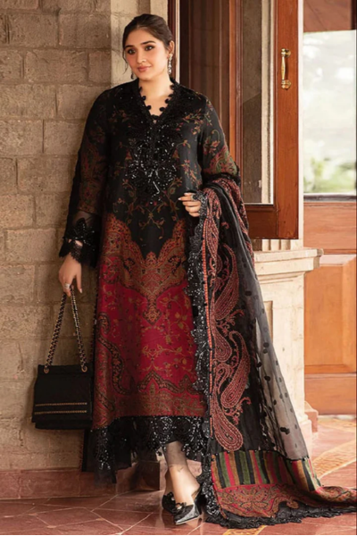 HR-MB450 Digital Printed Lawn Suit 3pc with Poly Lawn Digital Printed Dupatta