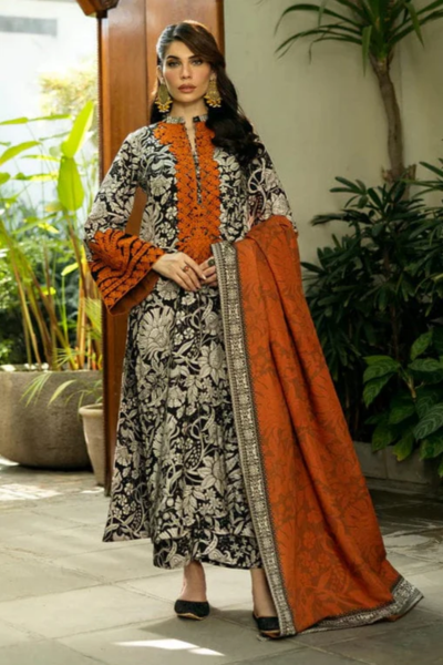 HR-ZC428 Digital Printed Lawn Suit 3pc With Lawn Digital Printed Dupatta