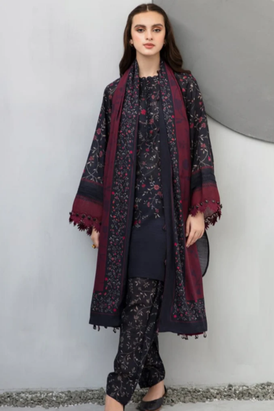 HR-33 Unstitched Digital Printed Lawn Suit 3pc With Digital Printed Lawn Dupatta