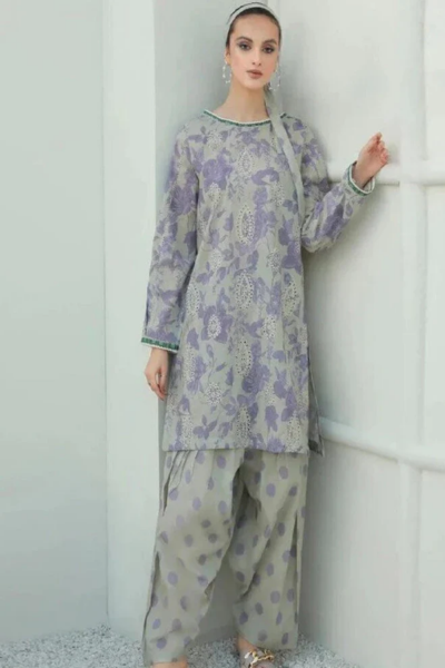HR-SR255 2Pc Digital Printed Lawn Suit