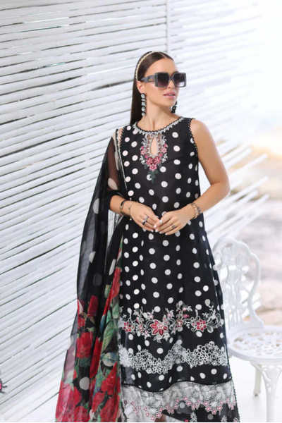 HR 11 3pc Digital Printed Unstitched Lawn Suit With Monar Digital Printed Dupatta