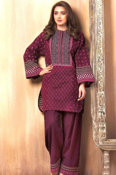 HR-KS765 Lawn Fully Embroidered 2pc