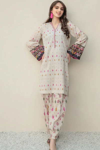 HR-111 2Pc Digital Printed Lawn Suit