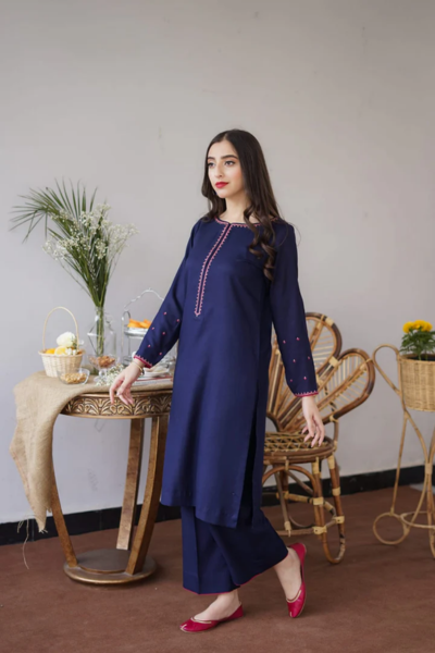 HR-1146 Unstitched Fully Embroided Dhanak Suit With Dhanak Dupatta
