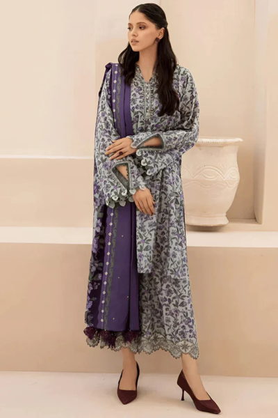 HR-Khaddar 3pc Digital Printed Suit With Digital Printed Khaddar Dupatta