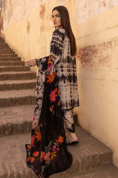 HR-Khaddar Unstitched Digital Printed Suit With Khaddar Dupatta