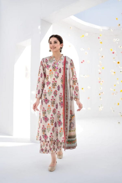 HR-BQ409 3 Piece Digital Printed Lawn Shirt with Lawn Dupatta