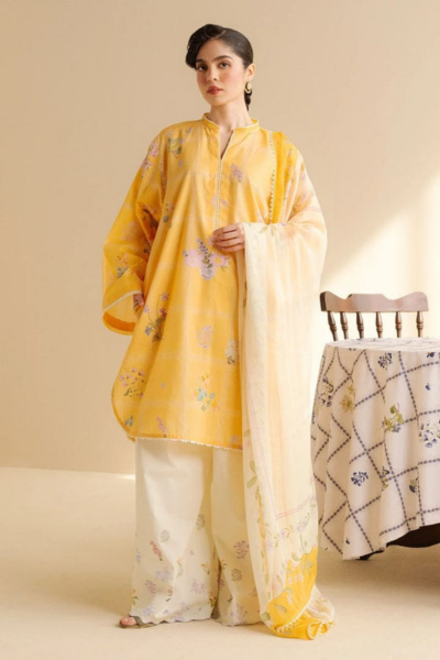 HR-CO508 3Pc Digital Printed Lawn Shirt with Printed Dupatta