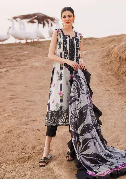 HR-AN79 3 Piece Digital Printed Lawn Shirt with Monar Dupatta